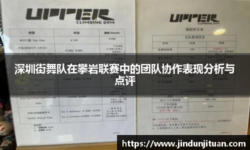 深圳街舞队在攀岩联赛中的团队协作表现分析与点评